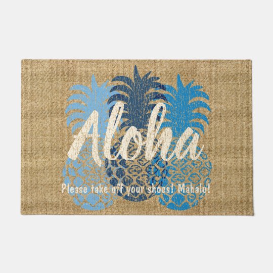 Momona Hawaiian Tropical Pineapple Aloha Doormat