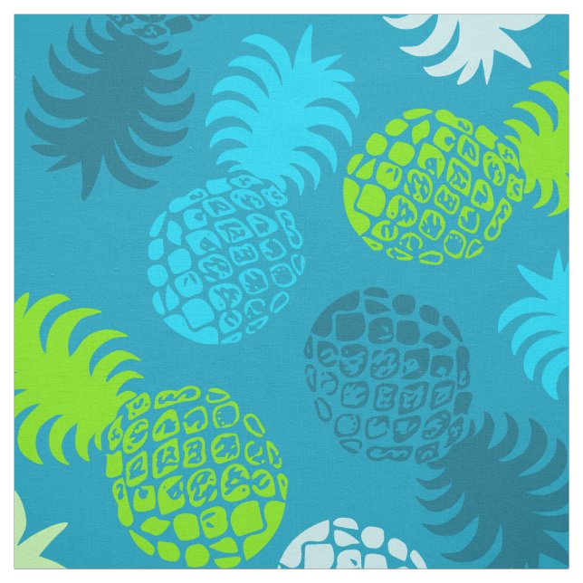 Momona Hawaiian Tropical Pineapple Fabric (Swatch)