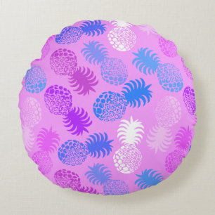 Momona Hawaiian Tropical Pineapple Reversible Round Pillow