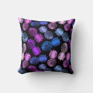 Momona Hawaiian Tropical Pineapple Reversible Throw Pillow