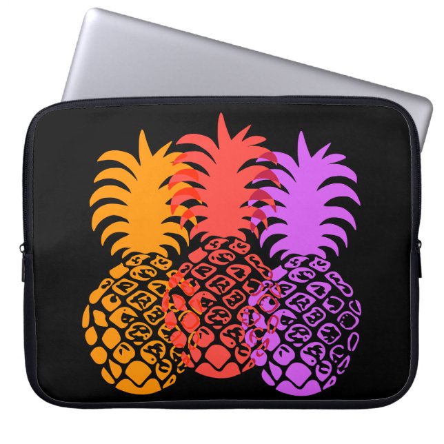 Momona Pineapple Hawaiian Neoprene Wetsuit Laptop Sleeve (Front)