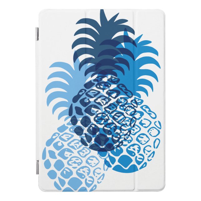 Momona Pineapple Hawaiian Tropical Blue iPad Pro Cover (Front)