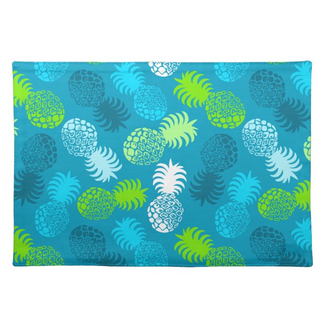 Momona Pineapple Hawaiian Tropical Cloth Placemat (Front)