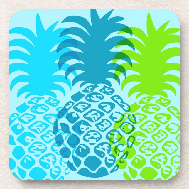 Momona Pineapple Hawaiian Tropical Drink Coaster (Front)
