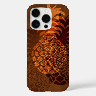 Momona Pineapple Hawaiian Tropical Faux Wood  iPhone 16 Pro Case