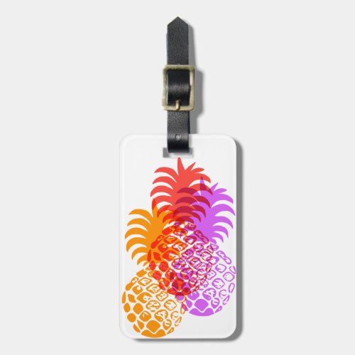 Momona Pineapple Hawaiian Tropical Luggage Tag