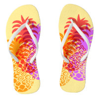 Momona Pineapple Hawaiian Tropical Reversible Flip Flops