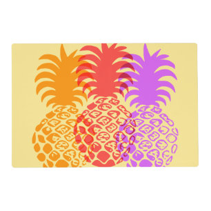 Momona Pineapple Hawaiian Tropical Reversible Placemat