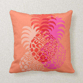 Momona Pineapple Hawaiian Tropical Reversible Throw Pillow