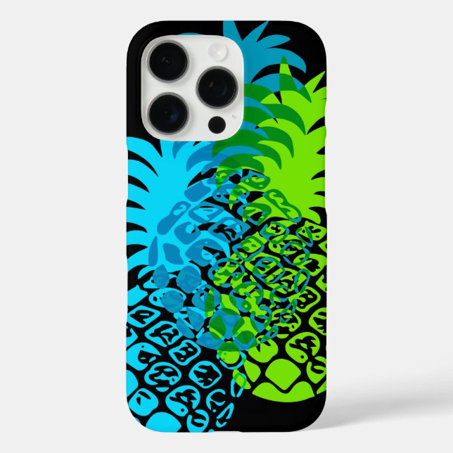Momona Pineapple Hawaiian Tropical Teal Case-Mate iPhone Case (Back)