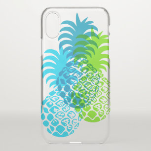 Momona Pineapple Hawaiian Tropical Turquoise iPhone X Case