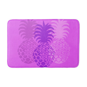 Momona Pineapple Hawaiian Tropical -Violet Bath Mat