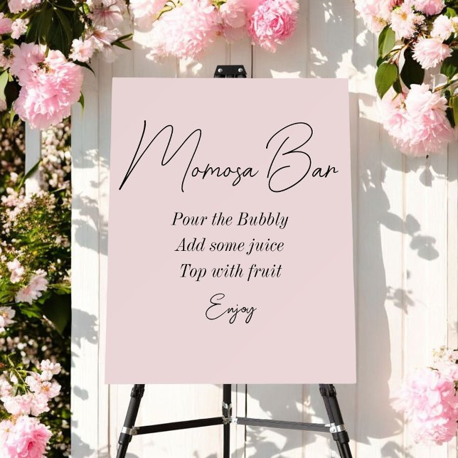 Momosa Bar Bridal Shower Blush Pink  Foam Board (Creator Uploaded)