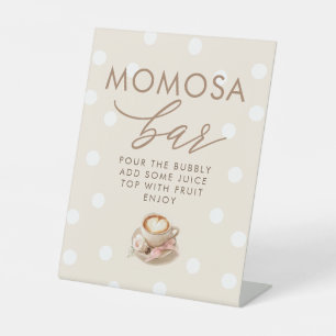 Momosa Bar Coffee Baby Shower Table Sign