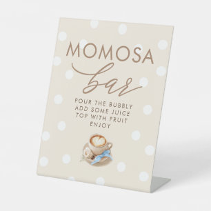 Momosa Bar Coffee Baby Shower Table Sign