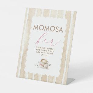 Momosa Bar Coffee Girl Baby Shower Table Sign
