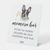 Momosa Bar French Bulldog Watercolor Baby Shower
