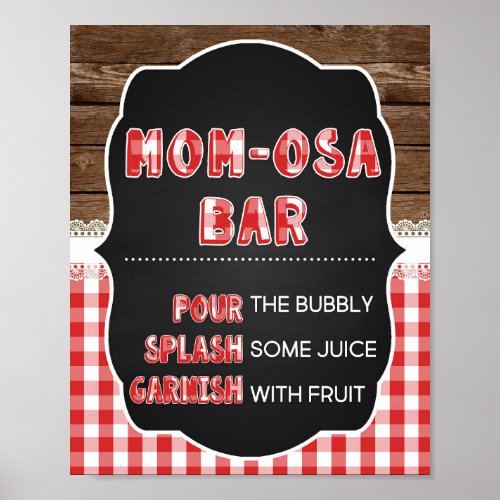 Momosa Bar Sign _ Red Baby Q