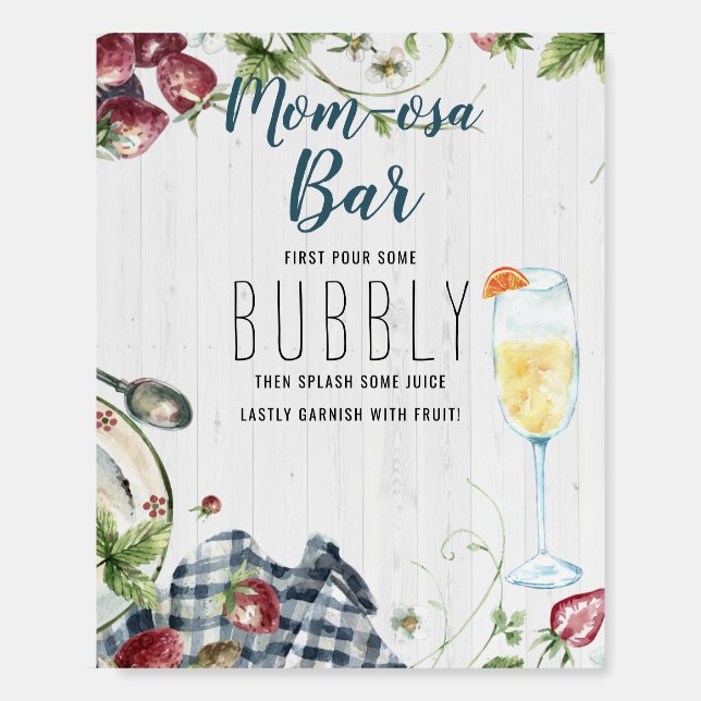 Momosa Bar Sign | Summer Picnic Mimosa (Front)