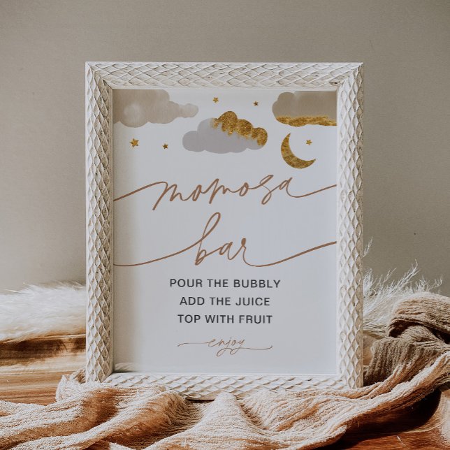 Momosa Bar Twinkle Little Star Baby Shower Sign (Creator Uploaded)