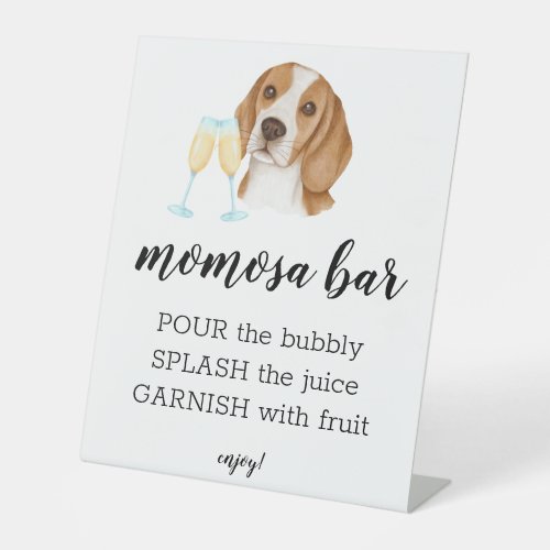 Momosa Bar Watercolor Beagle Theme Sign