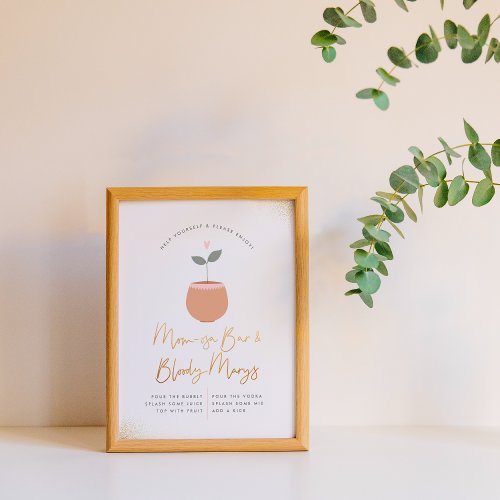 Momosa  Bloody Mary Baby Shower Bar Sign