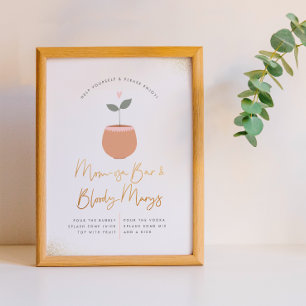 Momosa & Bloody Mary Baby Shower Bar Sign