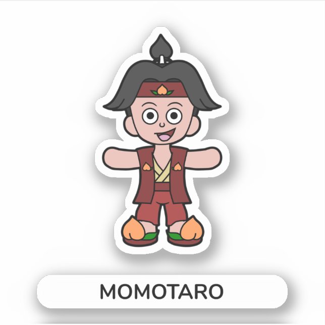 Momotaro, the Peach Boy Sticker (Front)