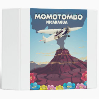 Momotombo Nicaragua volcano travel print. 3 Ring Binder