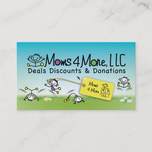 Customizable Moms 4 More Business Card 2