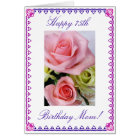 75th Birthday Card - Roses for 75 Year | Zazzle.com