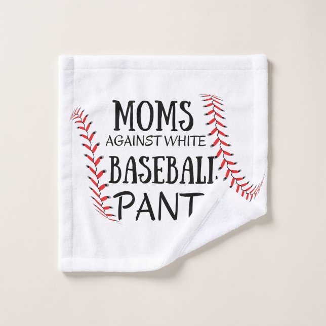 Moms Against White baseball Pants Wash Cloth (Wash Cloth)