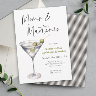 Moms and Martinis Mother's Day Cocktail Party Invitation