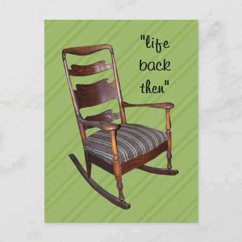 Moms Antique Rocker Postcard_ _ customize Postcard