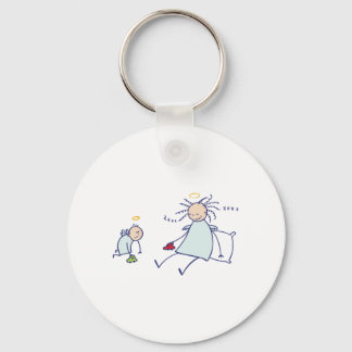 Moms are not angels keychain