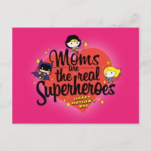 Moms Are The Real Superheroes Invitation Postcard