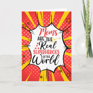 Moms are the Real Superheroes Mother's Day Holiday Card