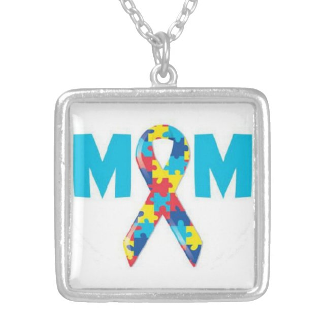 Mom's Autism Awareness Necklace (Front)