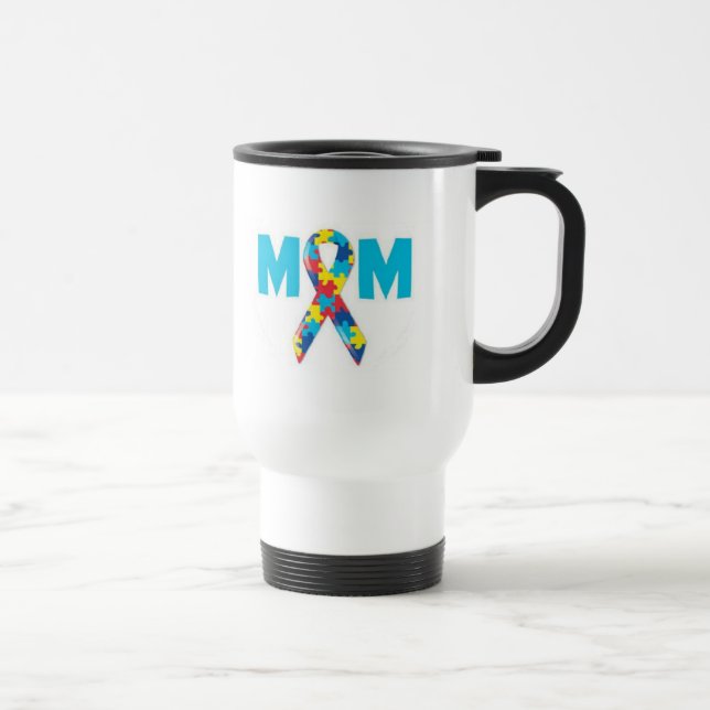 Mom's Autism Awareness Travel Mug (Right)