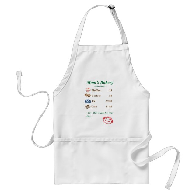 Mom's Bakery Menu Apron (Front)