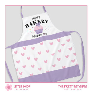 Mom's Bakery Pink Cupcake Mother's Day Apron