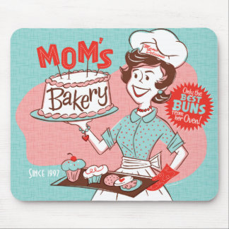 Mom's Bakery Retro Mother's Day Mousepad