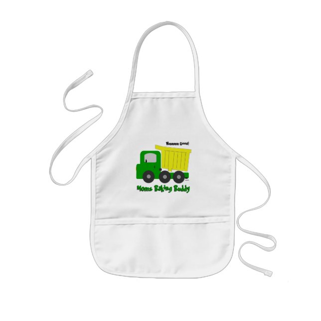 Moms Baking Buddy Dump Truck Kids' Apron (Front)