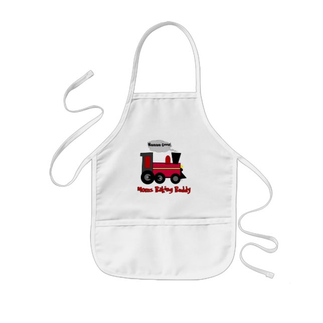 Moms Baking Buddy (Train) Kids' Apron (Front)