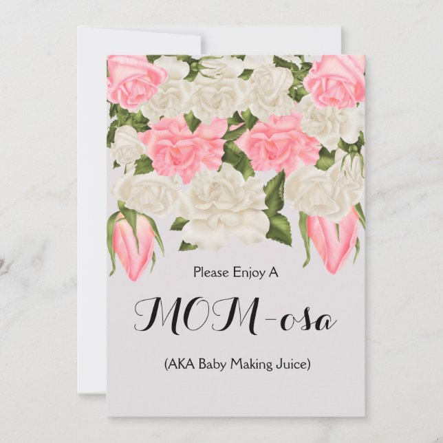 Moms Bar sign for Baby Shower Invitation (Front)