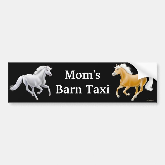 Moms Barn Taxi Bumper Sticker (Front)