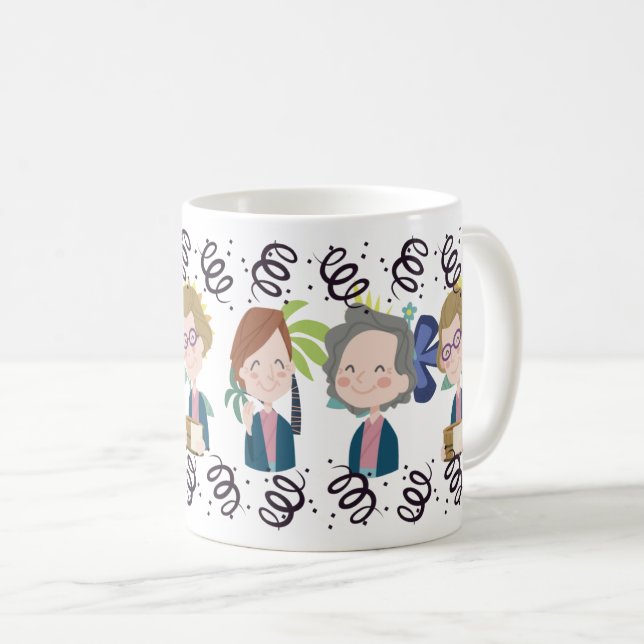 Mom's Best Friends Celebrate Friendship Coffee Mug (Front Right)