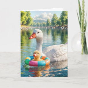 Mom's Birthday Duck and Duckling Card