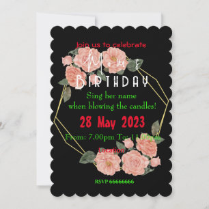 mom's birthday Invitation