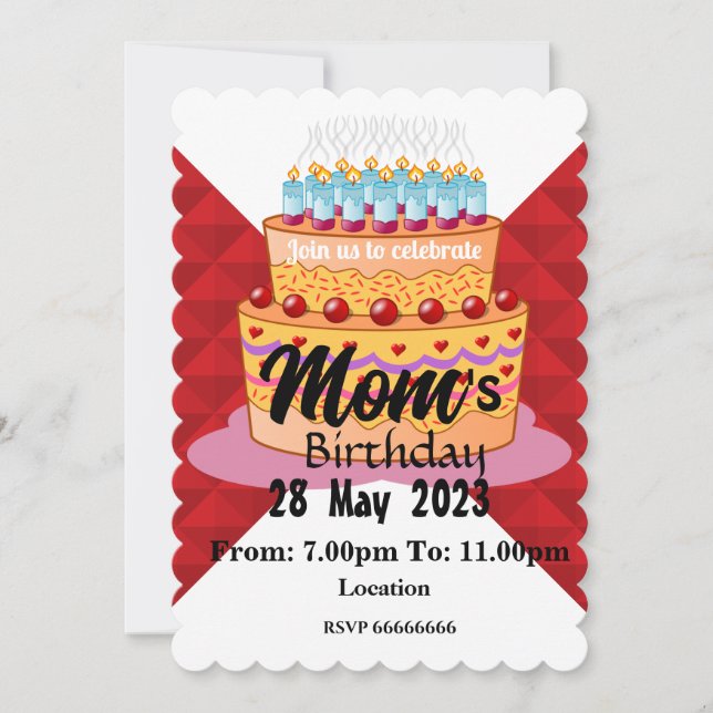 Mom's birthday invitation (Front)